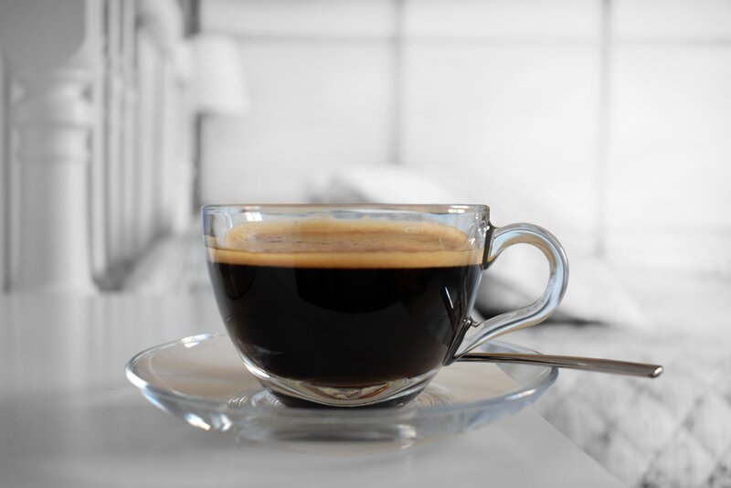 Coffee in Glass Cup — Black