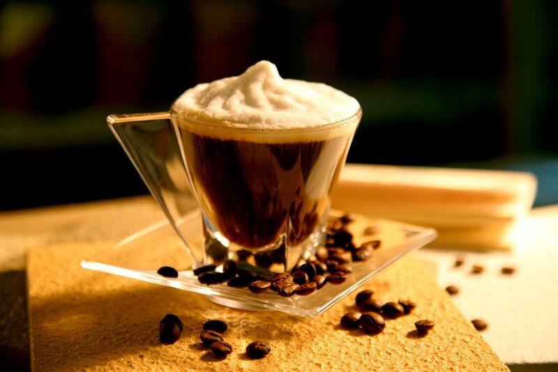 Coffee in Glass Cup — Brown
