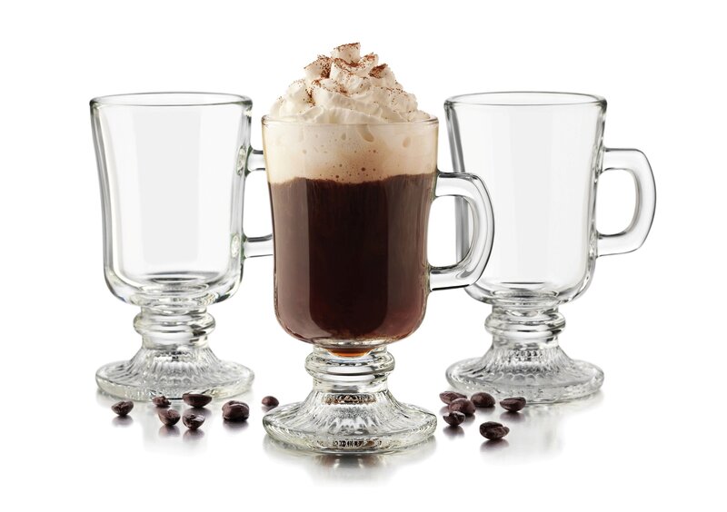 Coffee in Glass Mug — White