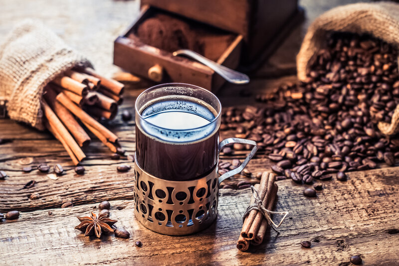 Coffee in Metal Cup