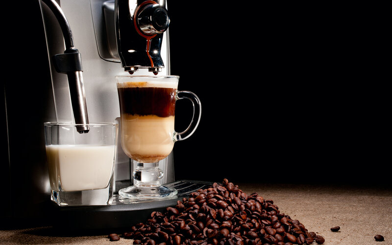 Coffee Machine Pouring Drink