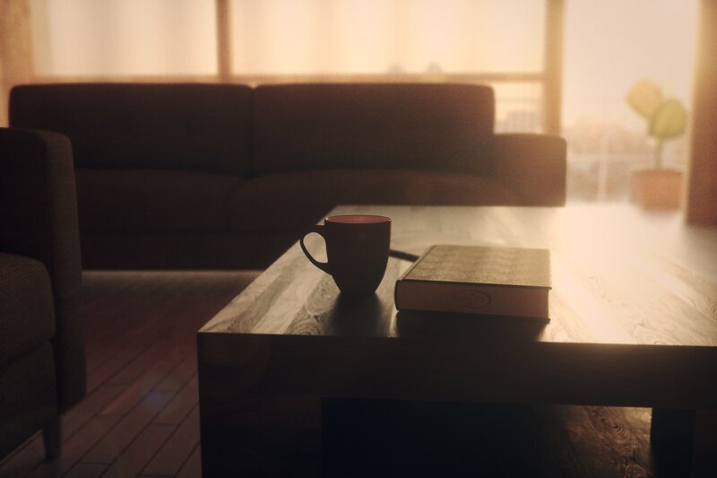 Coffee Mug and Book — Brown