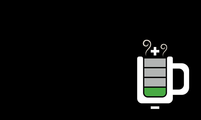 Coffee Mug Battery — Black