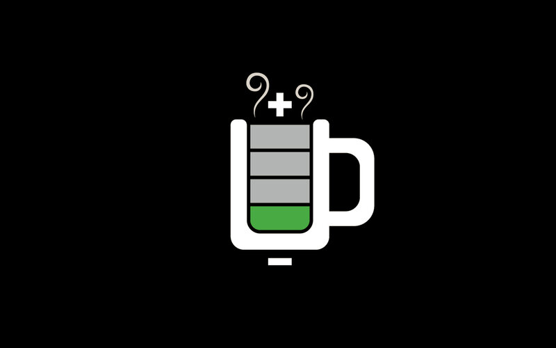 coffee mug battery icon