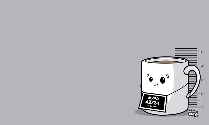 Coffee Mug Character — Gray