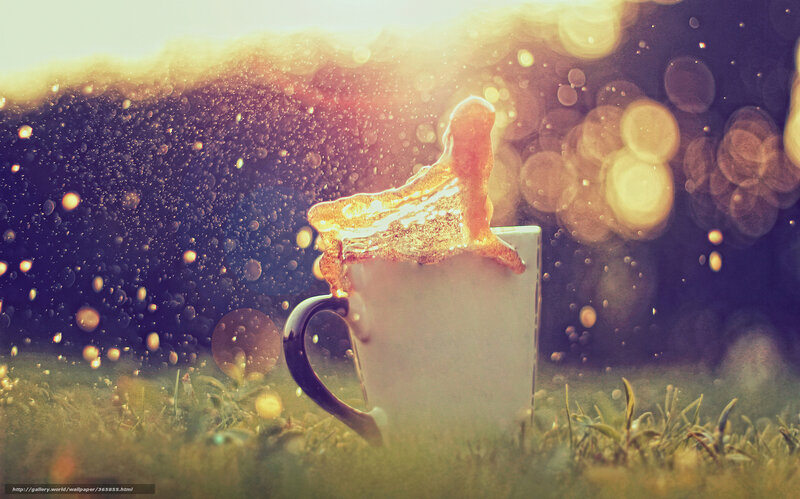 Coffee Mug in Grass — Green, Dreamy