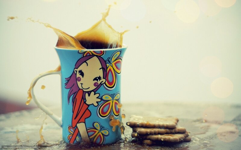 Coffee Mug Splashing — Blue