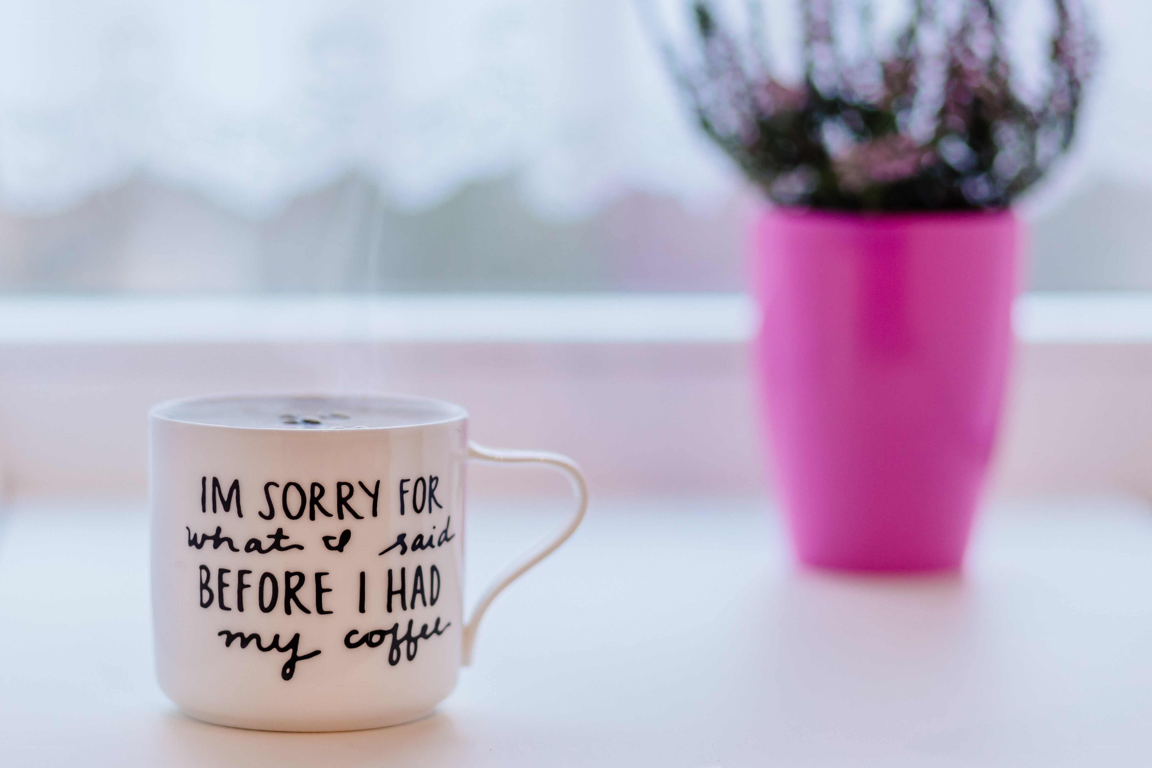 coffee mug with apology message