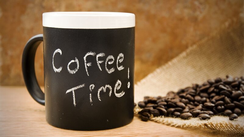 Coffee Mug with Beans — Black, Calm