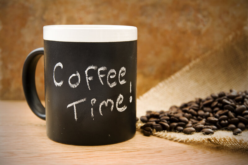 Coffee Mug with Beans — Black