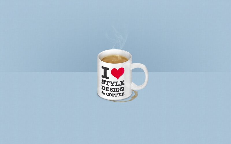 coffee mug with design love