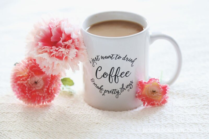 Coffee Mug with Flowers