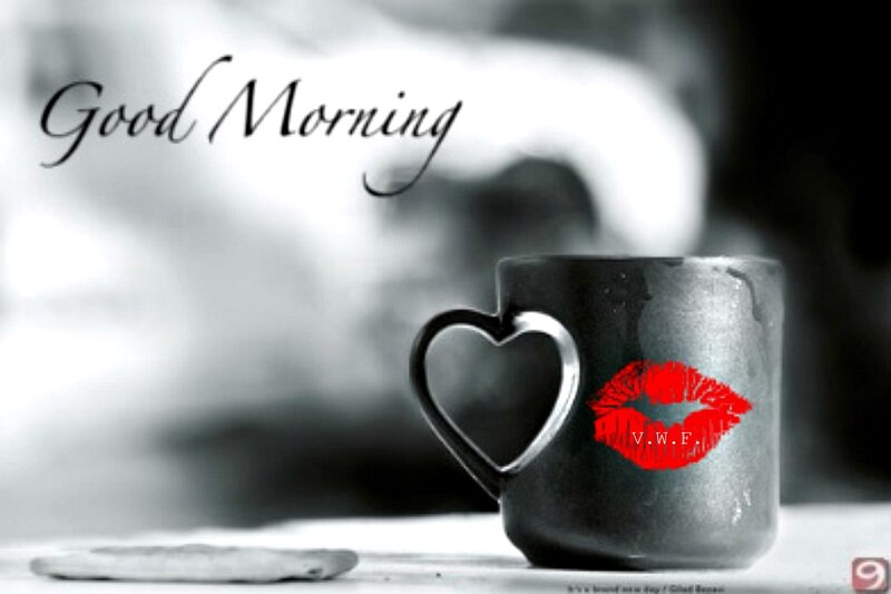 Coffee Mug with Heart Handle — Black