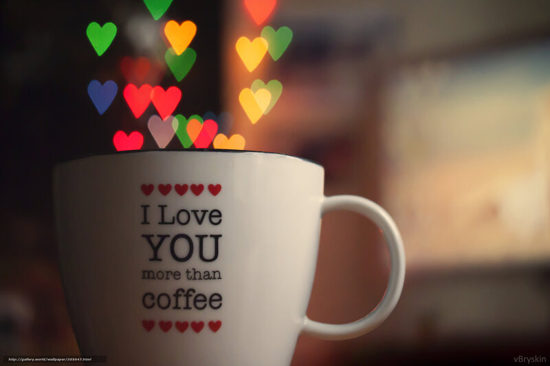 Coffee Mug with Hearts — White