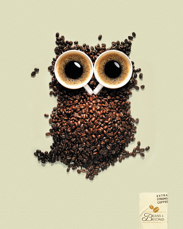 coffee owl advertisement