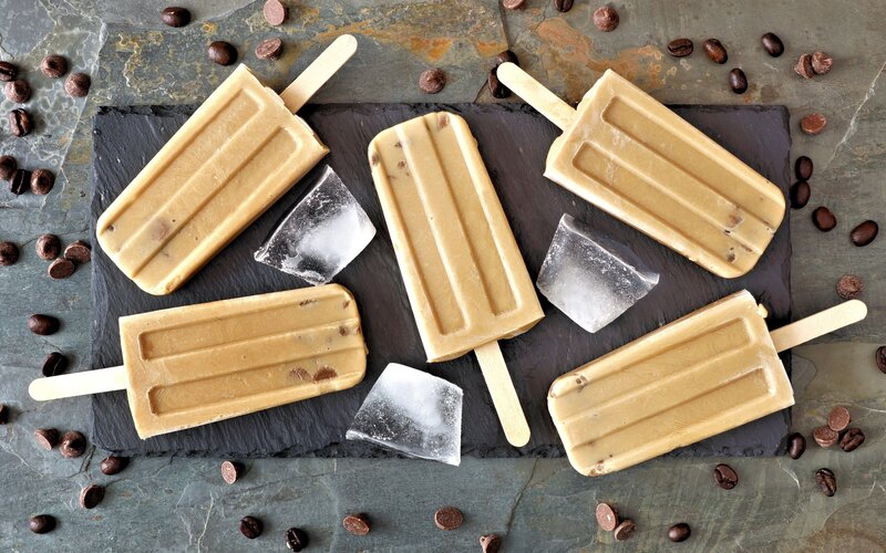 Coffee Popsicles on Slate