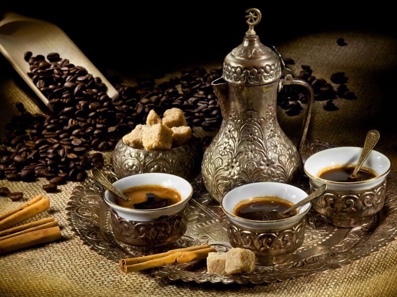 Coffee Set with Beans