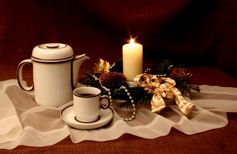 Coffee Set with Candle
