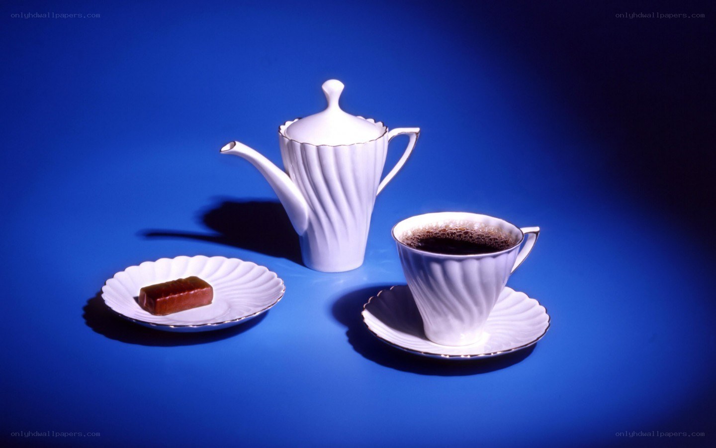Coffee set with chocolate