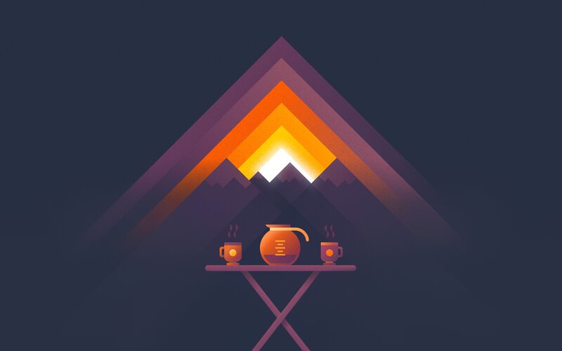 Coffee Setup in Mountains