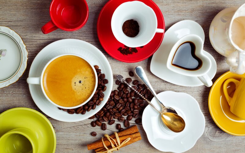 Coffee Setup on Wood — Brown, Calm