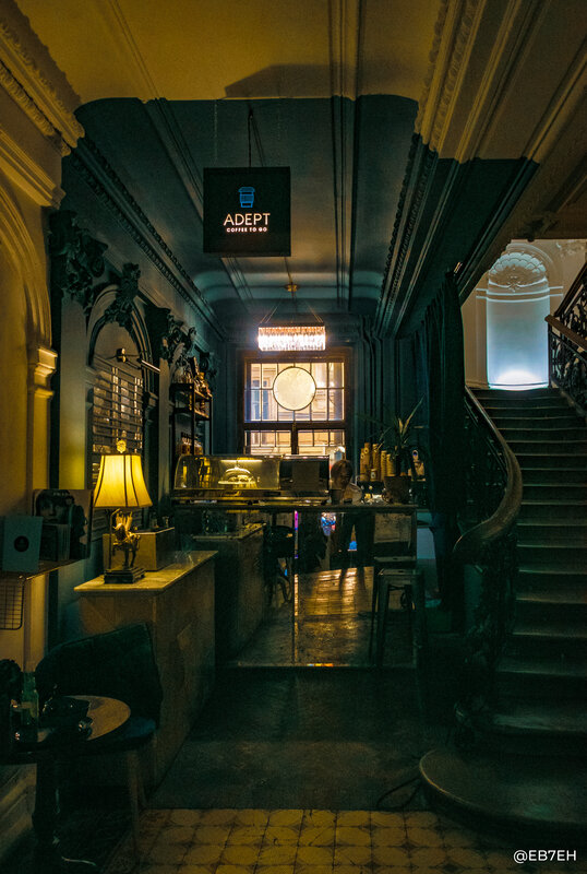 Coffee Shop Interior — Yellow