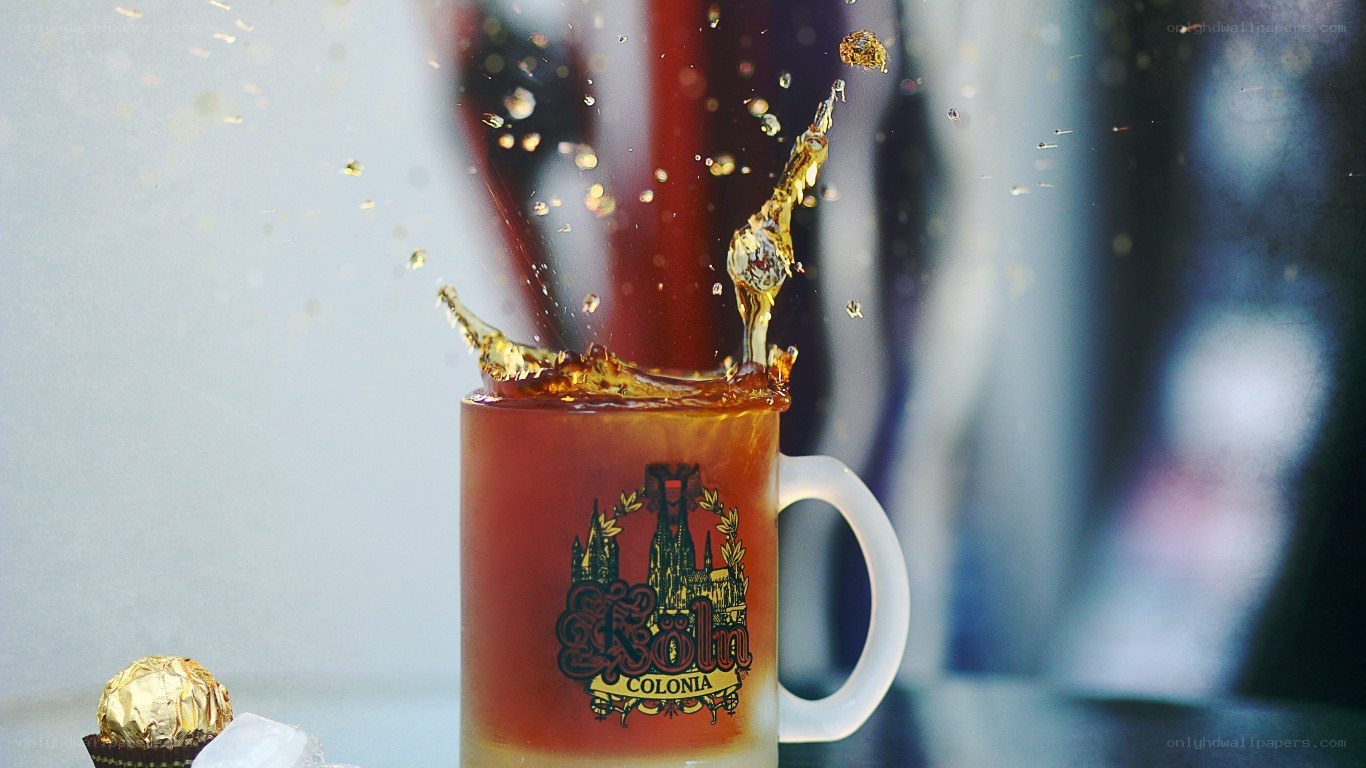 coffee splash in a mug