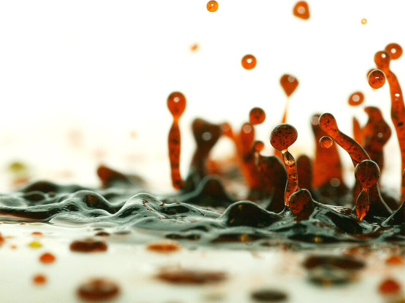 coffee splash in motion