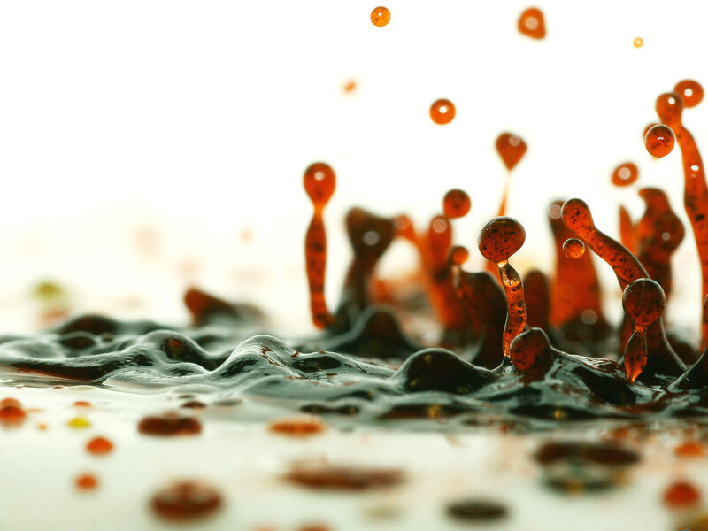coffee splash in slow motion