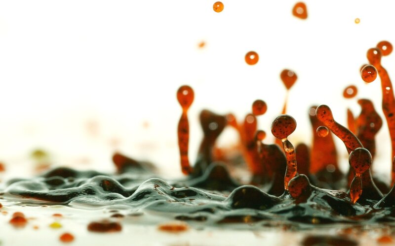 coffee splash in slow motion