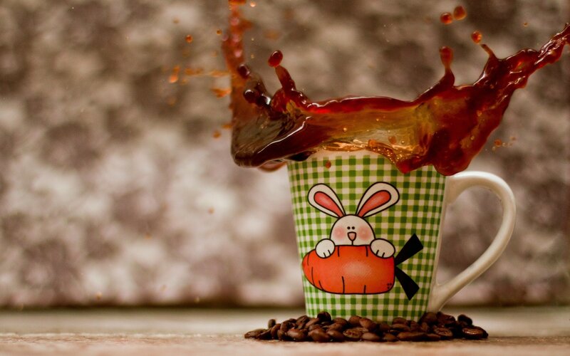 coffee splashing from mug