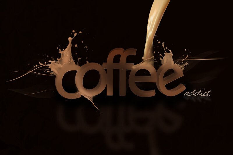 Coffee Splashing on Text