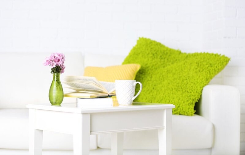 Coffee Table with Flowers