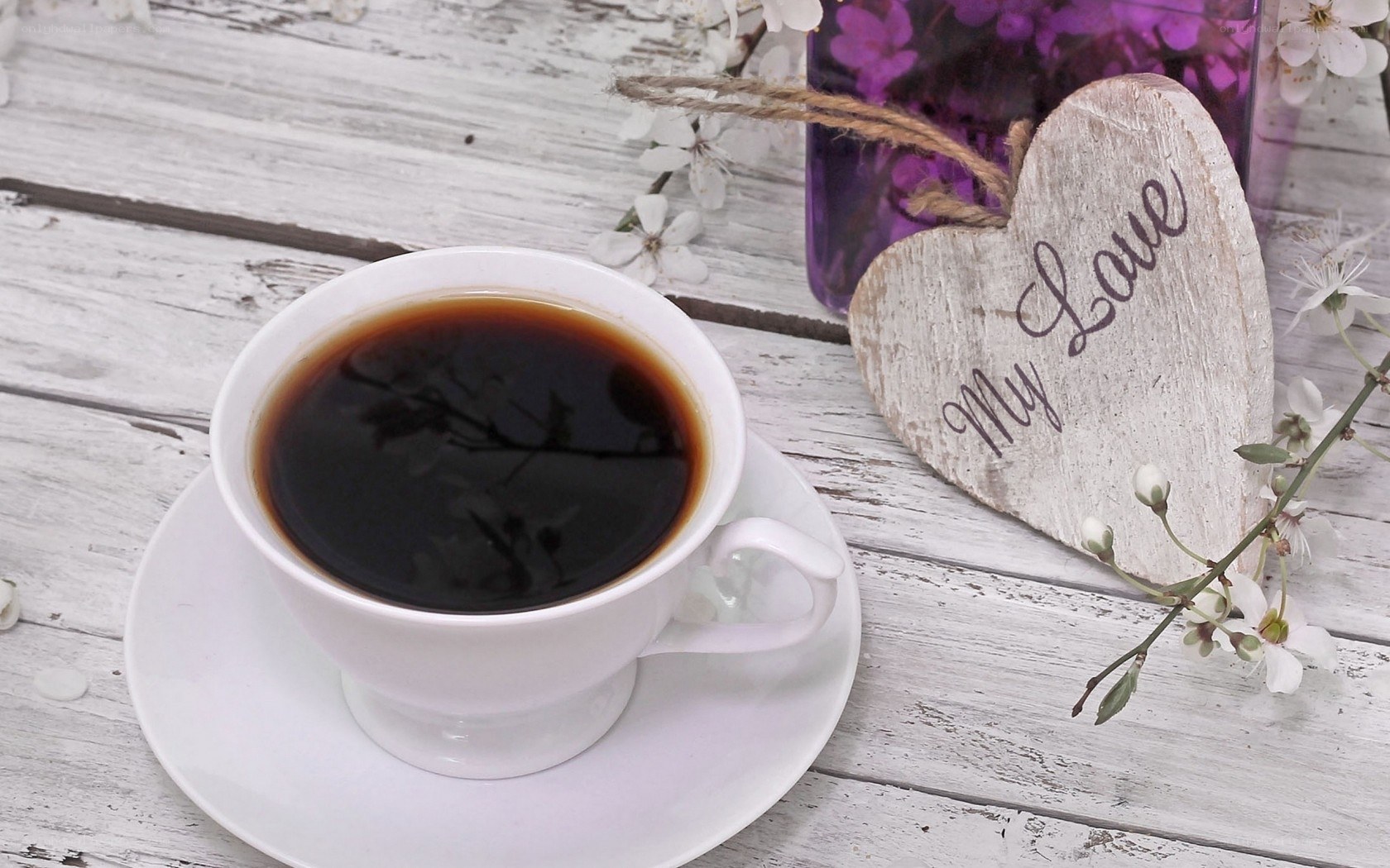 coffee with a love heart