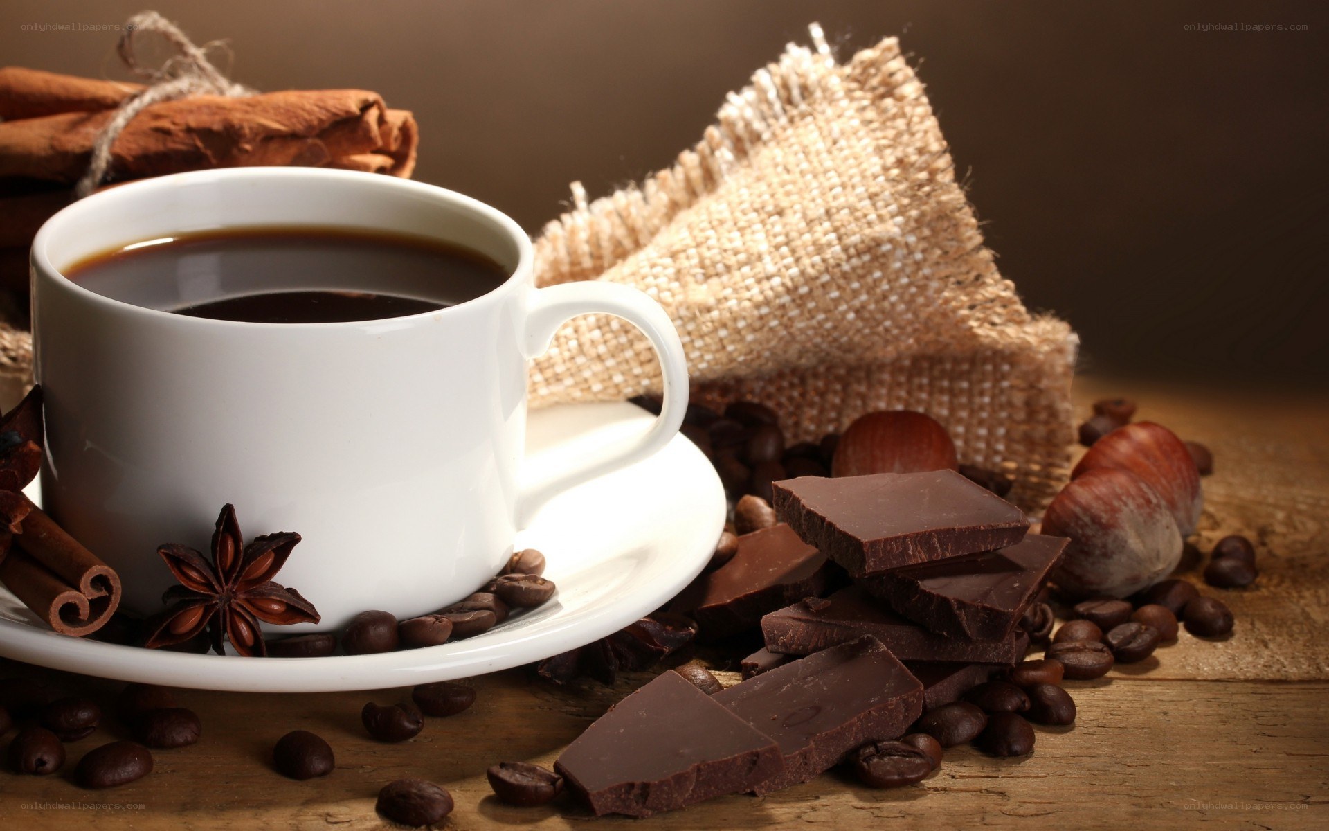 coffee with chocolate and spices