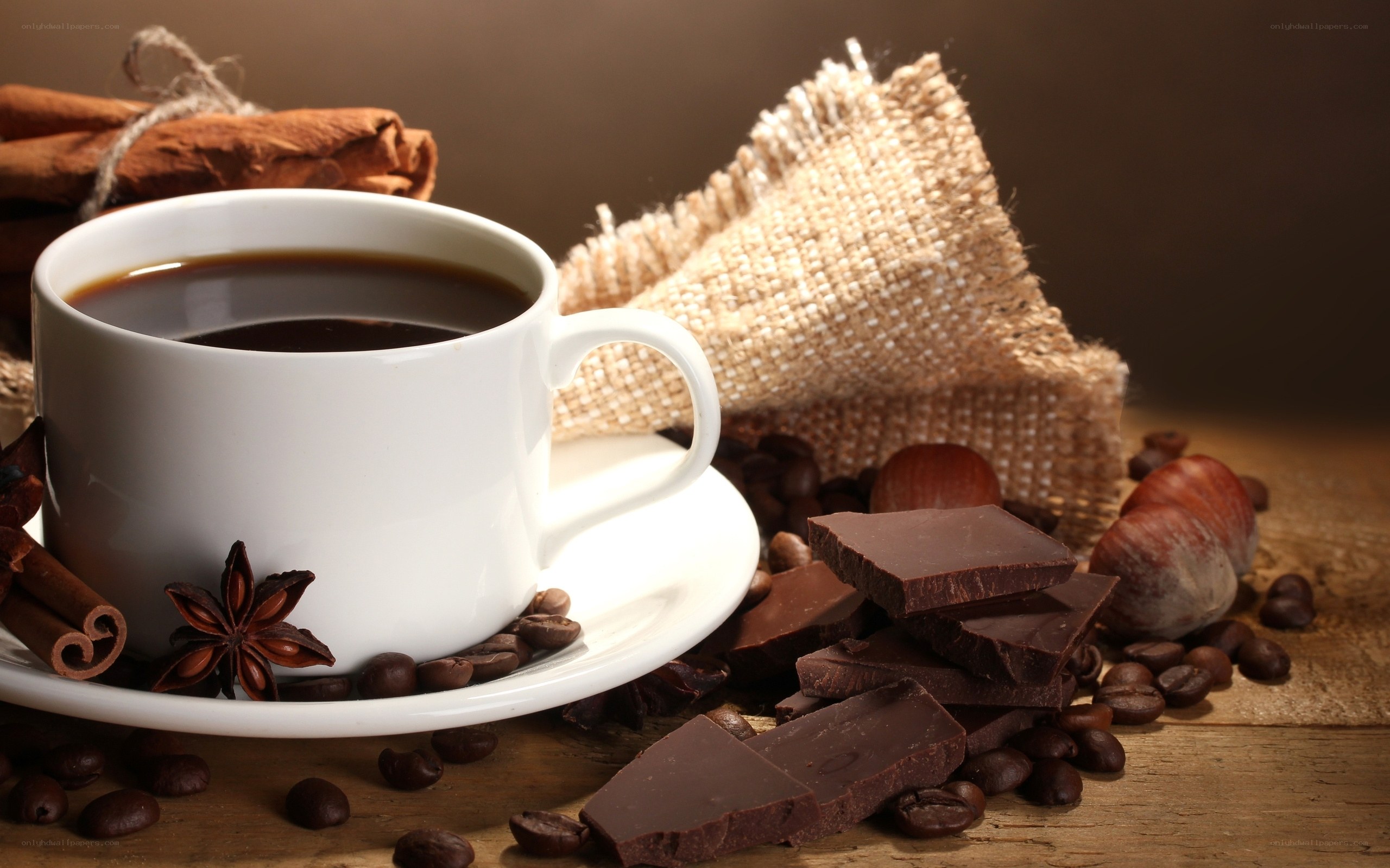coffee with chocolate and spices