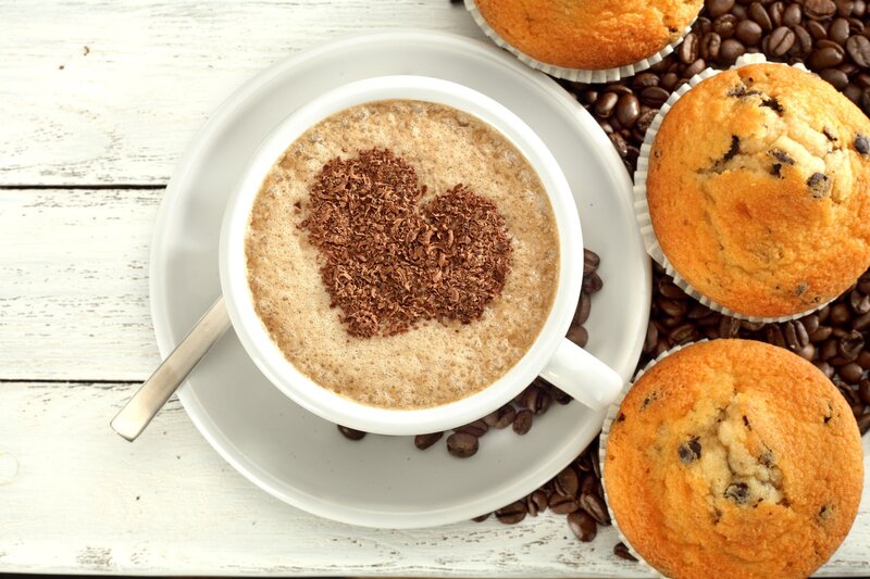 Coffee with Chocolate Shavings — Brown, Calm, Morning