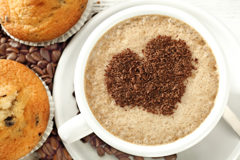 Coffee with Chocolate Shavings — Brown, Calm