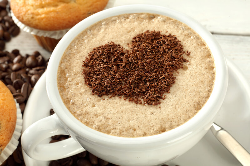 Coffee with Chocolate Shavings — Brown, Cozy