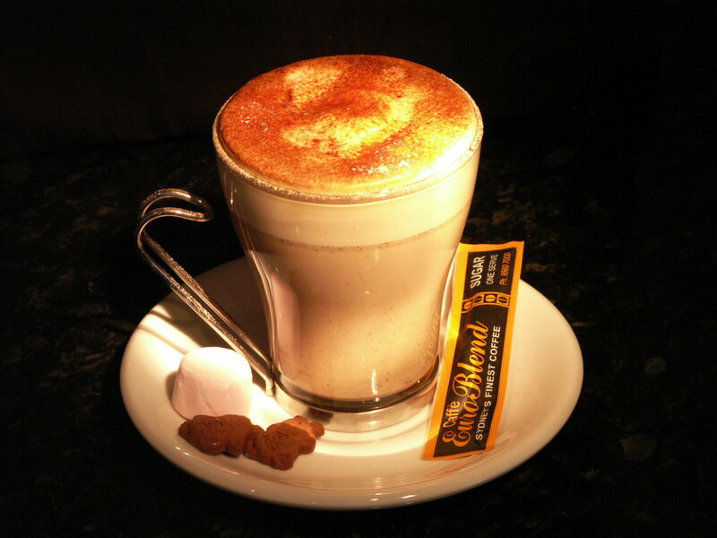 coffee with cinnamon and marshmallows