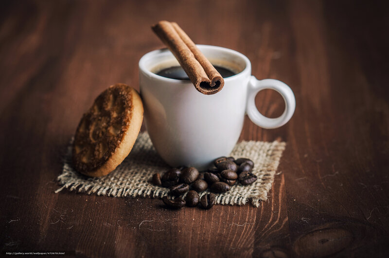 coffee with cinnamon stick