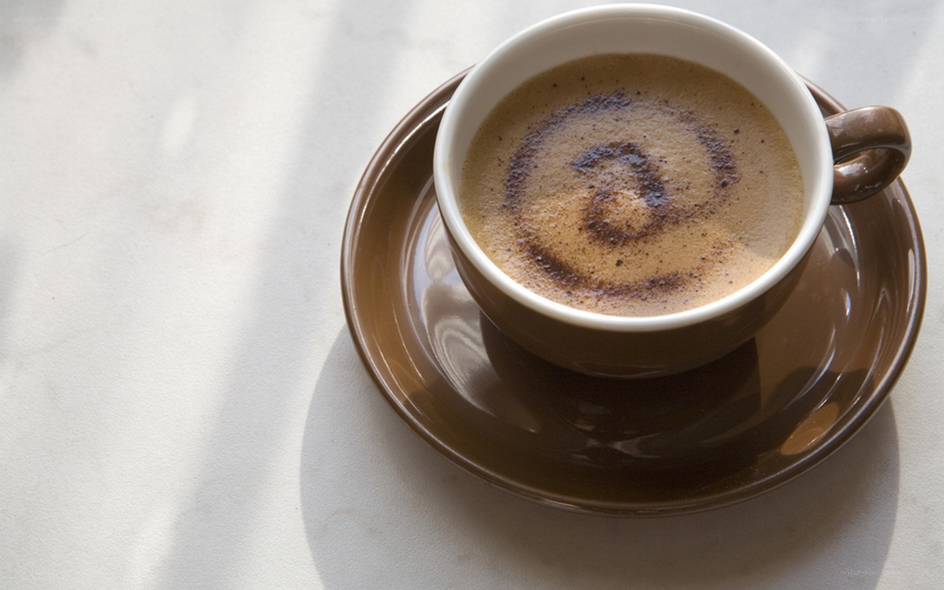 coffee with cinnamon swirl