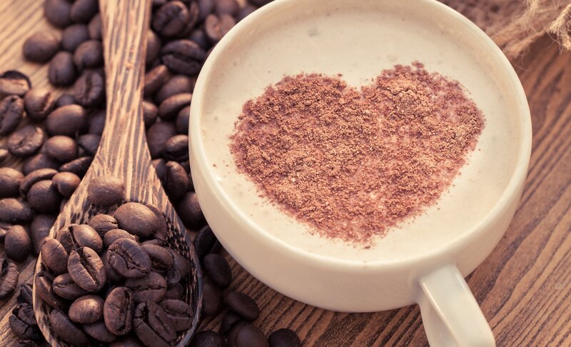 Coffee with Cocoa Powder — Brown, Cozy