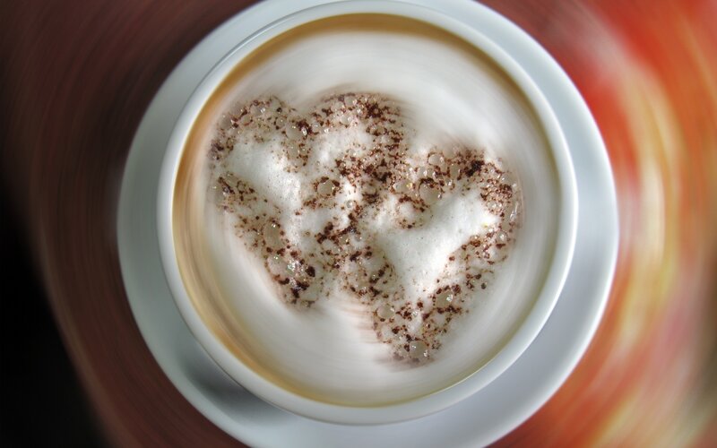 Coffee with Foam Art — White, Calm