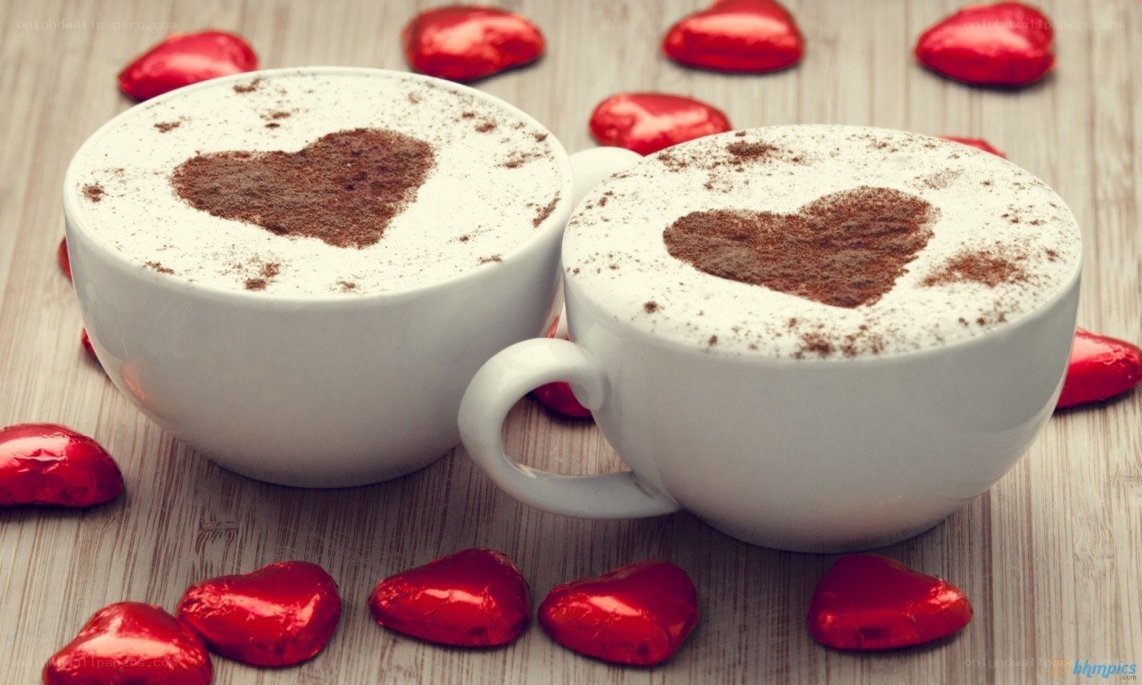 coffee with heart design