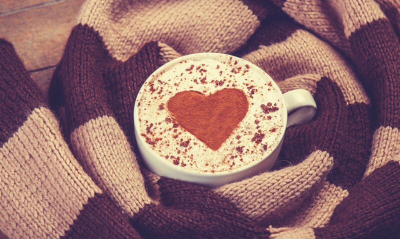 Coffee with Heart Design — Brown