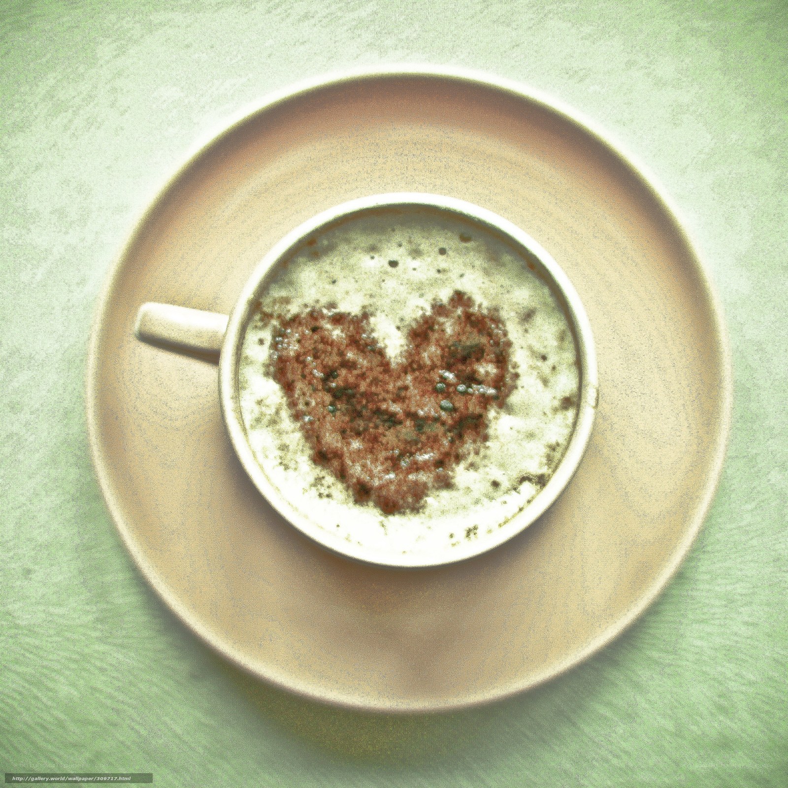 coffee with heart design