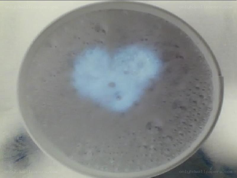 coffee with heart foam
