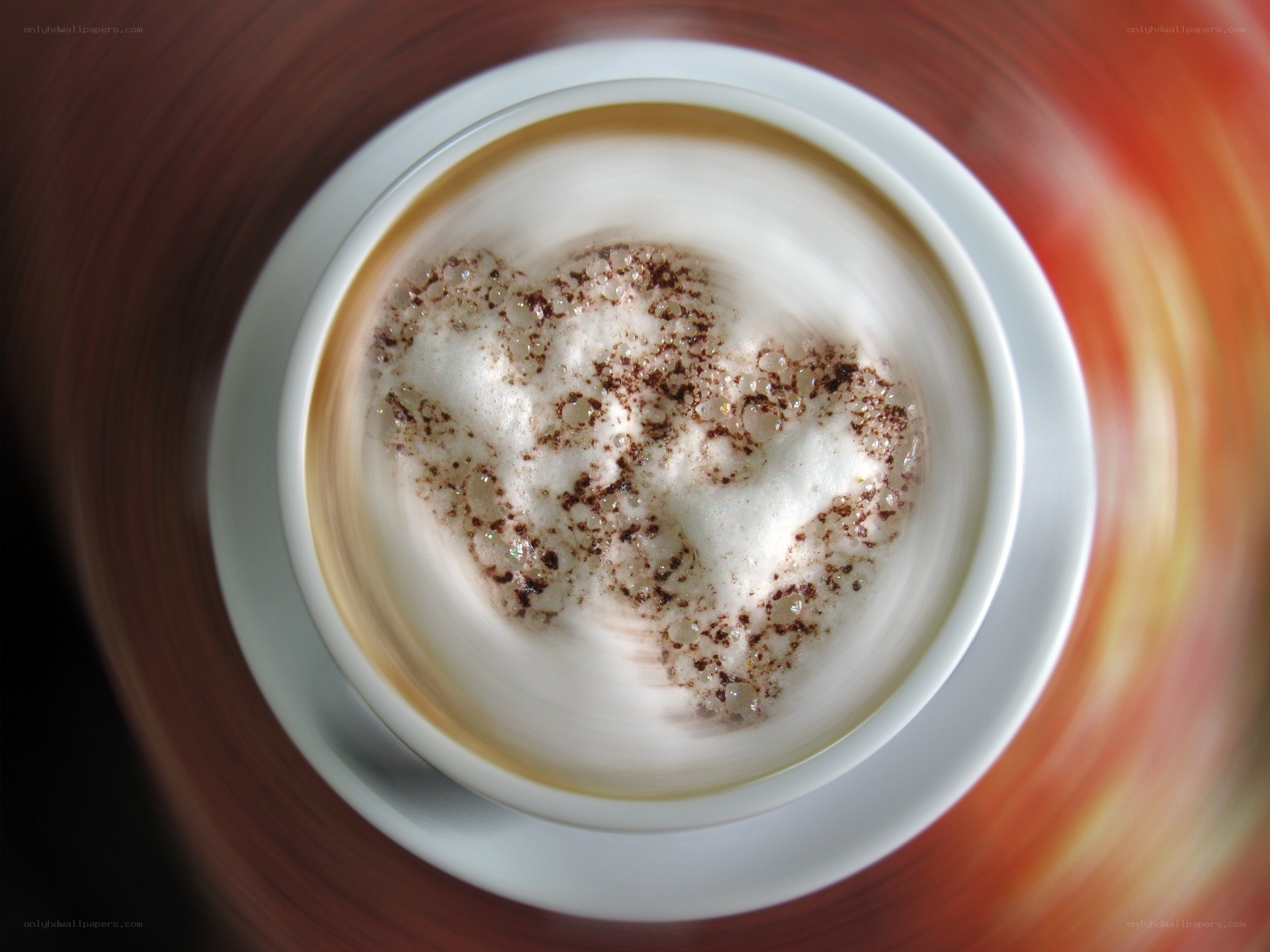 coffee with heart foam art