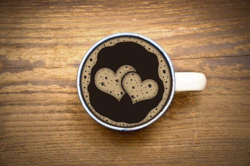 Coffee with Heart Foam — Brown, Calm